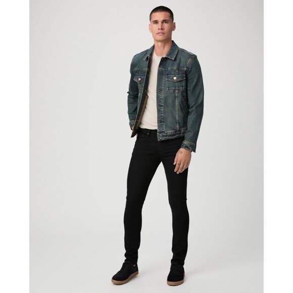 Paige Mens Croft Black Slim Fit Skinny Jeans Size 31 x 33 Transcend $199 EUC - Picture 1 of 10